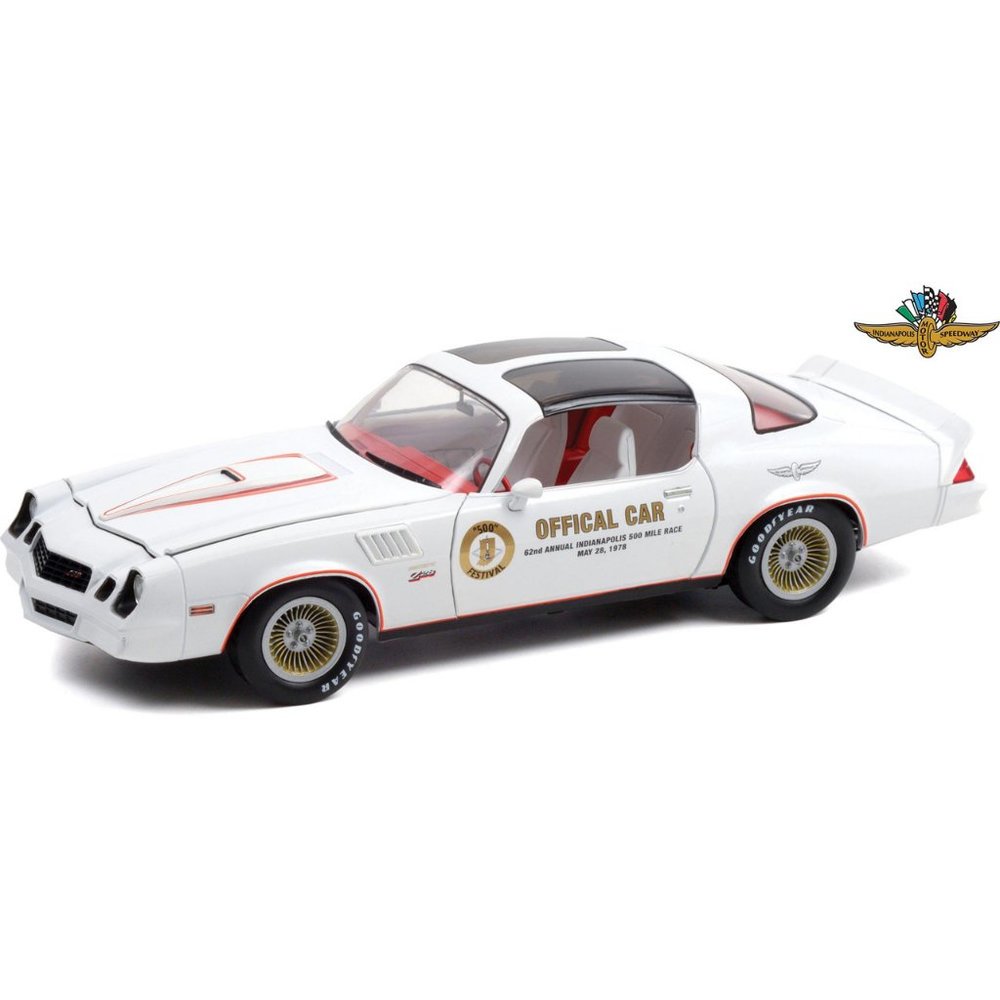 NIB Greenlight Die-cast 1:18 1978 Chevrolet Camaro Z/28 White Parade Car Indy